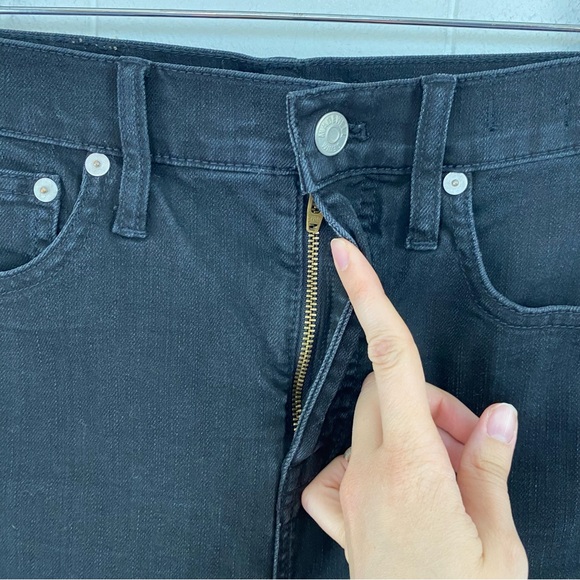 Madewell Slim Wide Leg Crop Jeans Women’s 26 Faded Black High Rise - Picture 5 of 16